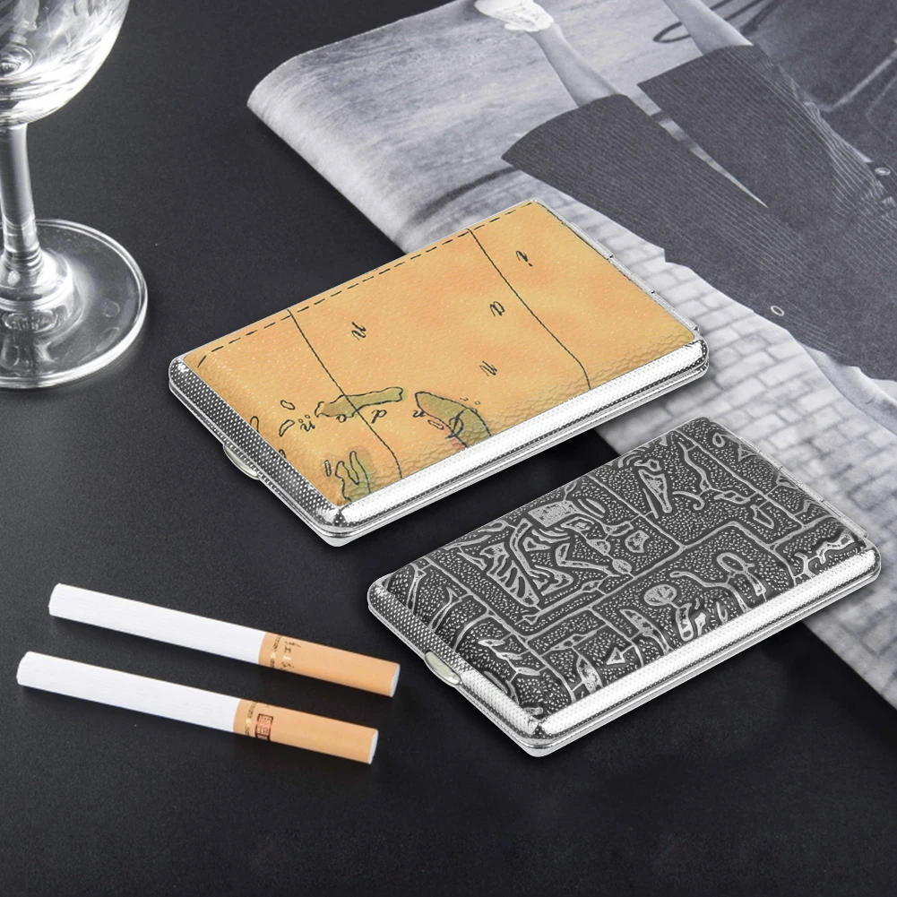 12pcs Cigarettes Stainless Steel Inner Lining Cigars Cases Synthetic Leather Shell For Cigarette Box Hold Leather Cigarette Case
12pcs Cigarettes Stainless Steel Inner Lining Cigars Cases Synthetic Leather Shell For Cigarette Box Hold Leather Cigarette Case