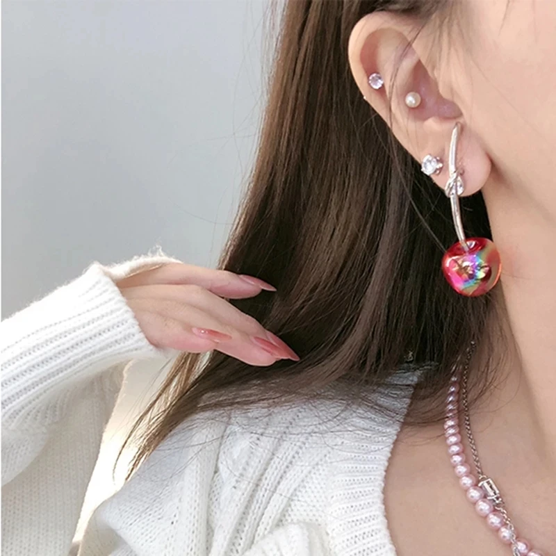 Korean Fashion Cute Sweet Cherry Shaped Drop Earrings For WomenGirls Dried Flower Brincos Metal Line Pendientes Jewelry Gifts
Korean Fashion Cute Sweet Cherry Shaped Drop Earrings For WomenGirls Dried Flower Brincos Metal Line Pendientes Jewelry Gifts