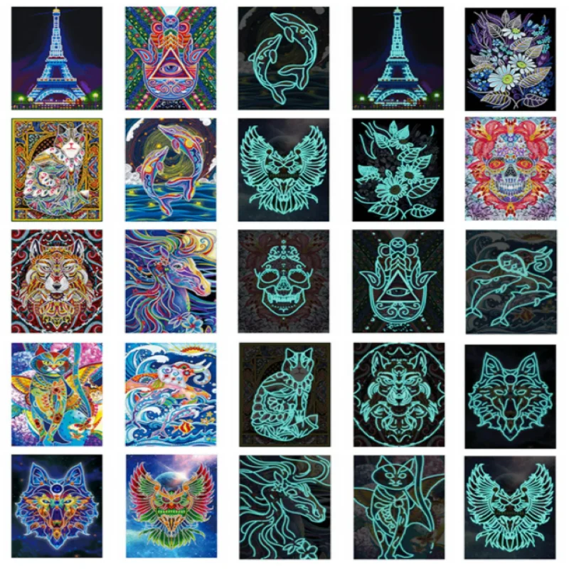 5D DIY Night Luminous Diamond Painting Special Shaped Diamond Embroidery Cross Stitch animal Picture Of Rhinestone Home Decor
5D DIY Night Luminous Diamond Painting Special Shaped Diamond Embroidery Cross Stitch animal Picture Of Rhinestone Home Decor