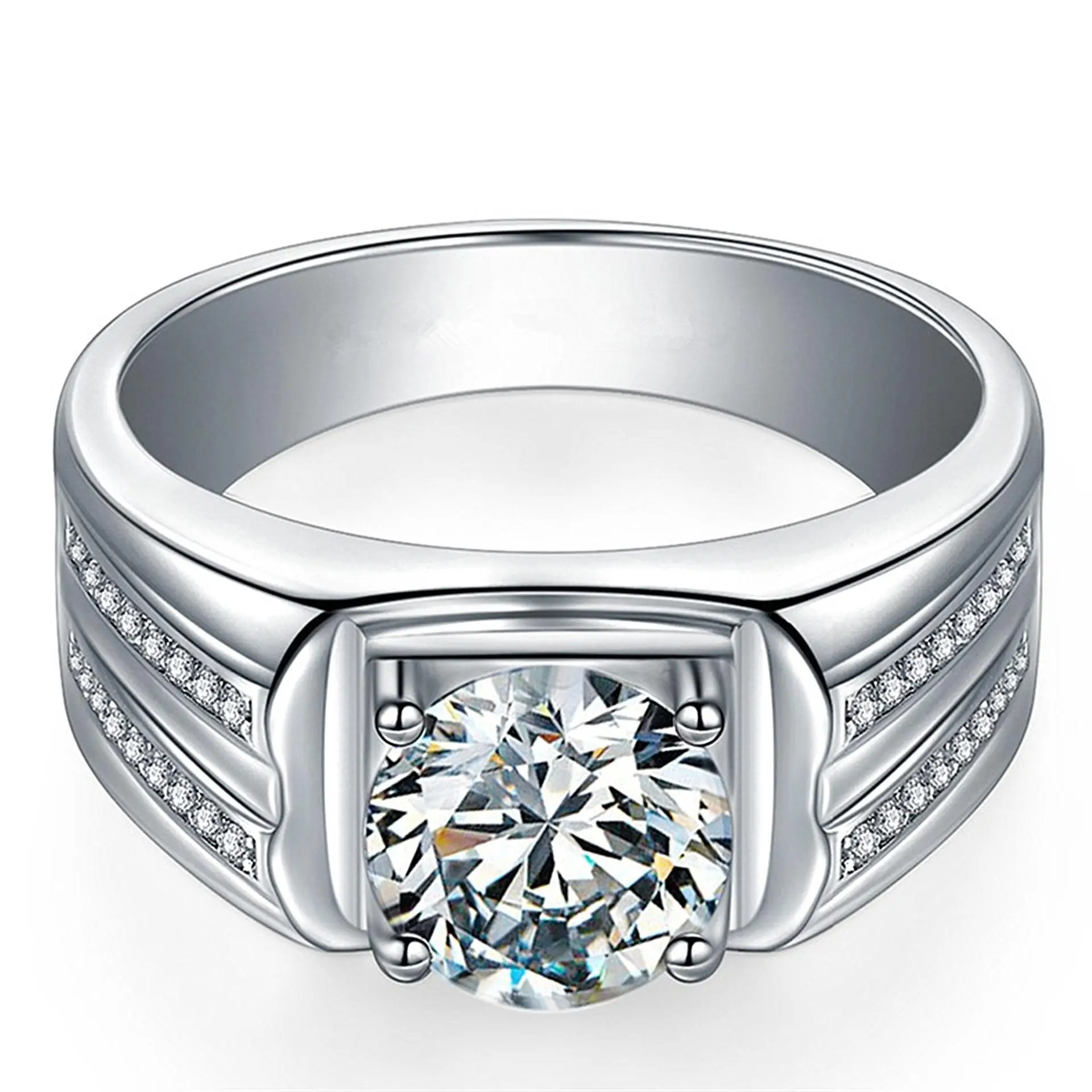 Men Ring Platinum Plated Ring Classic Style Diamond Jewelry Party wedding Anniversary Ring For Man
Men Ring Platinum Plated Ring Classic Style Diamond Jewelry Party wedding Anniversary Ring For Man