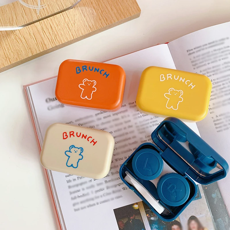 Cartoon Bear Print Contact Lens Case with Mirror Korean Style Simple Cosmetic Contact Lens Box Travel Nursing Box Container
Cartoon Bear Print Contact Lens Case with Mirror Korean Style Simple Cosmetic Contact Lens Box Travel Nursing Box Container