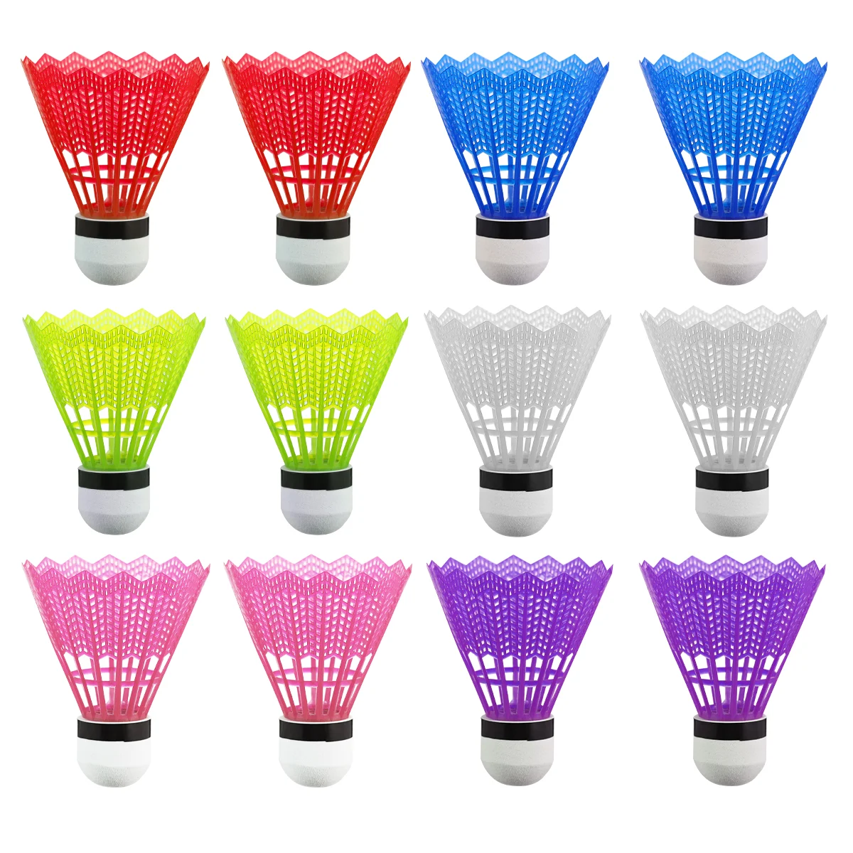 VORCOO 12Pcs Nylon Crown Shuttlecocks Training Badminton Balls with Great Stability and Durability for Indoor Outdoor Sports
VORCOO 12Pcs Nylon Crown Shuttlecocks Training Badminton Balls with Great Stability and Durability for Indoor Outdoor Sports