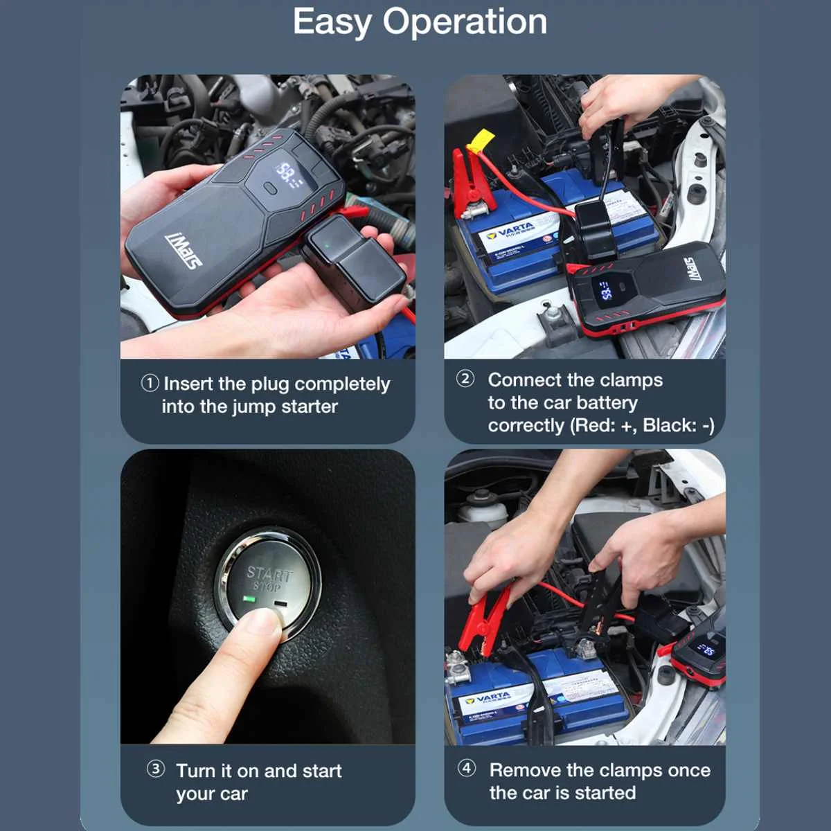 iMars 22000mAh Car Jump Starter Power Bank Portable Car Battery Booster Charger 12V Starting Device Diesel Car Starter
iMars 22000mAh Car Jump Starter Power Bank Portable Car Battery Booster Charger 12V Starting Device Diesel Car Starter