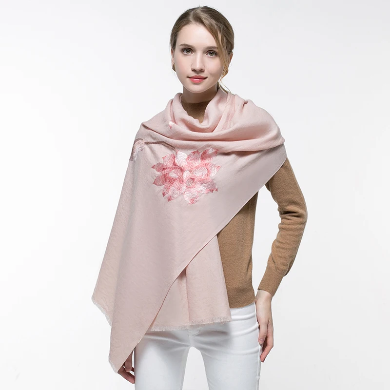 Women 100% Wool Scarves Embroidery Shawls and Wraps for Wedding Ladies Festive Winter Pashimina Echarpe Bride Pink Wool Scarf
Women 100% Wool Scarves Embroidery Shawls and Wraps for Wedding Ladies Festive Winter Pashimina Echarpe Bride Pink Wool Scarf