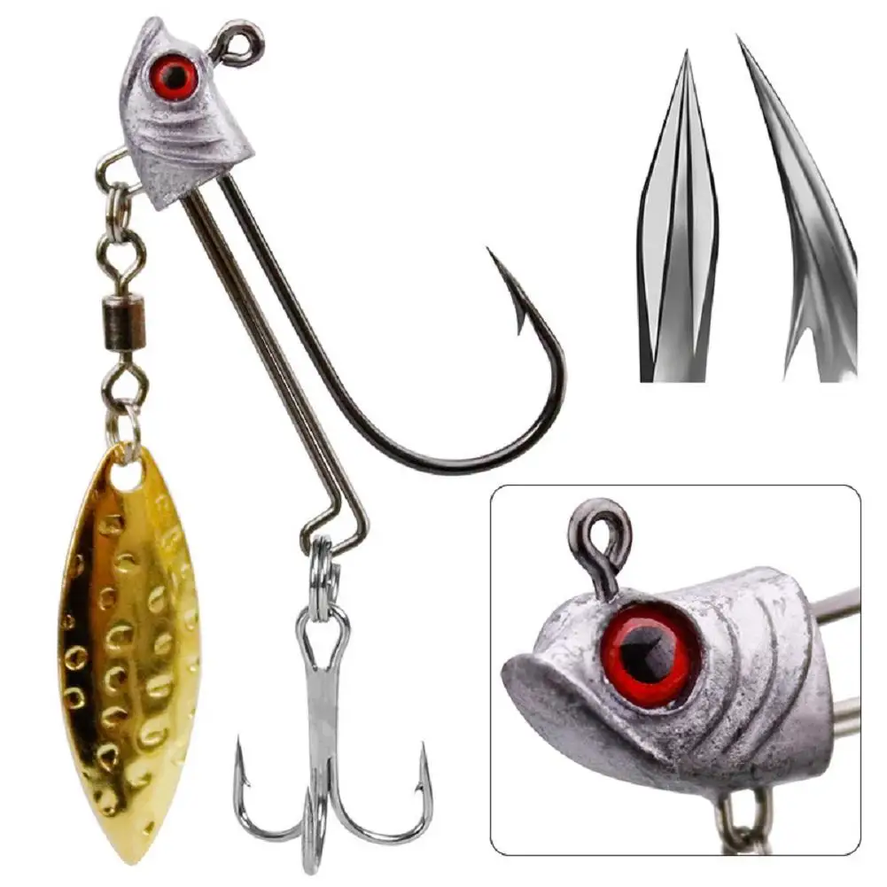 Jighead rig Metal Bait Spinner Spoon Fishing Lures 7g/10g/17g Jigs Winter Fishing Hard Baits Tackle Sea Accessory
Jighead rig Metal Bait Spinner Spoon Fishing Lures 7g/10g/17g Jigs Winter Fishing Hard Baits Tackle Sea Accessory