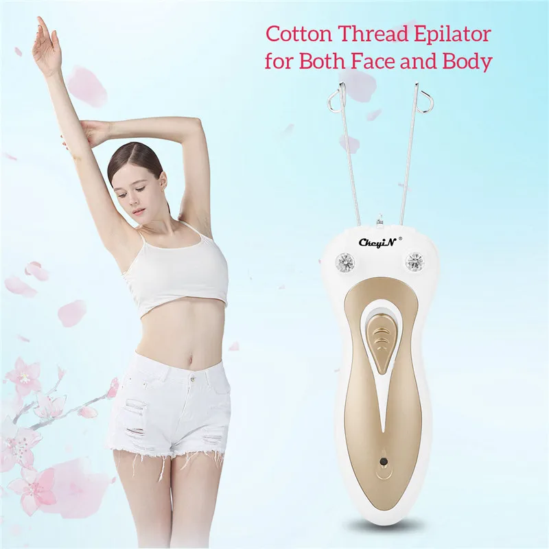 USB Cotton Thread Hair Remover Women Epilator LED Light Shaver Removal Lady Body Razor Shaving Machine Face Beauty Care
USB Cotton Thread Hair Remover Women Epilator LED Light Shaver Removal Lady Body Razor Shaving Machine Face Beauty Care