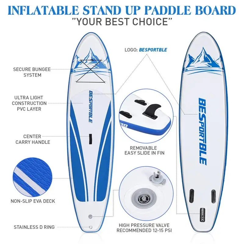 Sup Board Portable Surfboard 120x30x6 Inch Inflatable Stand Up Adult Anti-Leak Valve Paddle Board Surf Board Bonus Manual Pum 
Sup Board Portable Surfboard 120x30x6 Inch Inflatable Stand Up Adult Anti-Leak Valve Paddle Board Surf Board Bonus Manual Pum