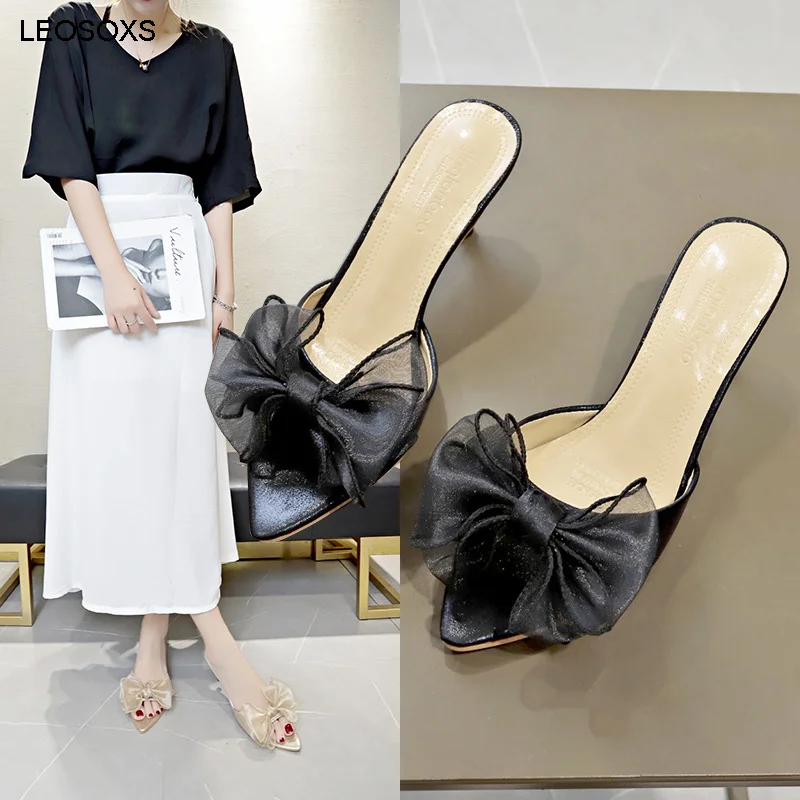 High Heeled Slippers Thin Heeled Fashion Women's Sandals 2021 Summer New Sexy Bow Theel One-piece Women's Sandals
High Heeled Slippers Thin Heeled Fashion Women's Sandals 2021 Summer New Sexy Bow Theel One-piece Women's Sandals