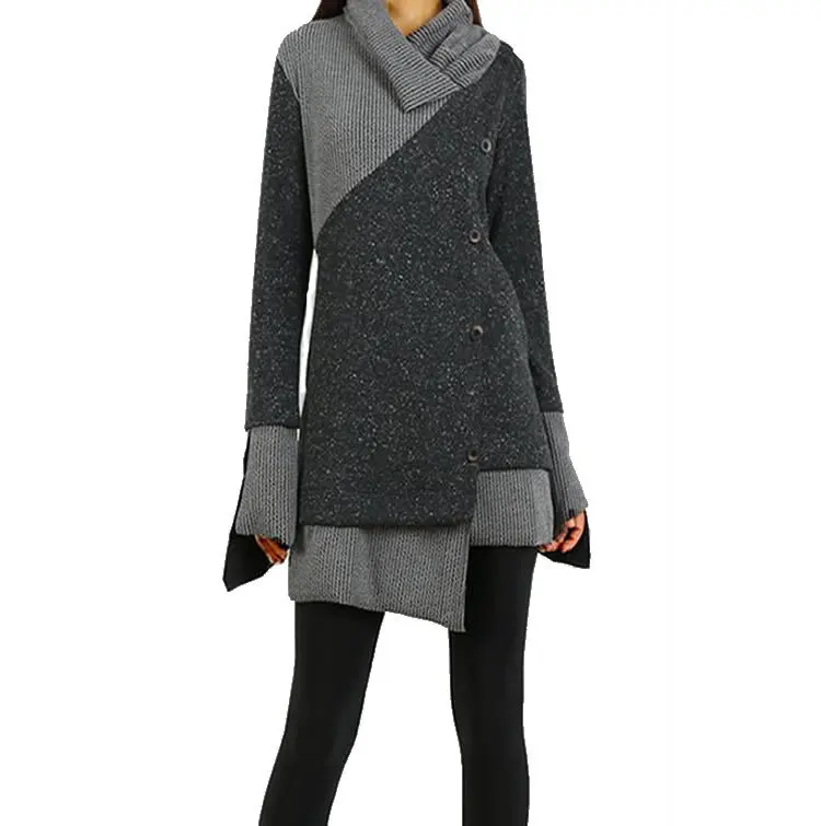 Winter Women Fashion Woolen Contrast Color Irregular Stitching Long Sleeve Woman Dress Undefined Dresses for Women Eam Dress
Winter Women Fashion Woolen Contrast Color Irregular Stitching Long Sleeve Woman Dress Undefined Dresses for Women Eam Dress