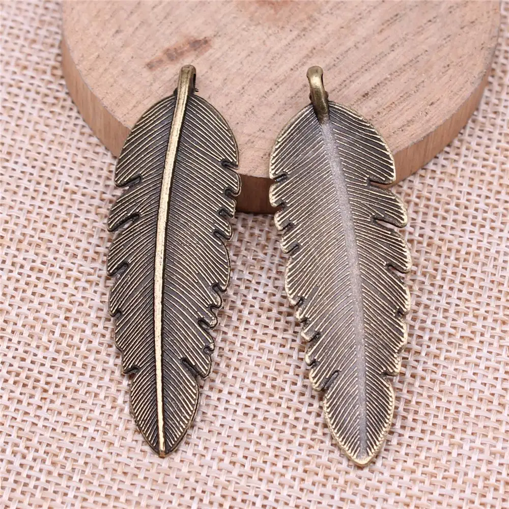Big Size Feather Charms For Jewelry Making Findings Handmade DIY Craft 4pcs Antique Bronze Color 56x18mm
Big Size Feather Charms For Jewelry Making Findings Handmade DIY Craft 4pcs Antique Bronze Color 56x18mm