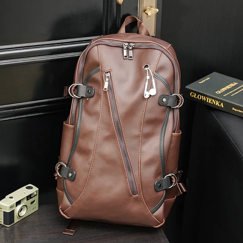 2021 Newest Crazy Horse Leather Laptop Backpack Retro Men Brown Rucksack Large Travel Backpacks Korean Zipper Student Schoolbag
2021 Newest Crazy Horse Leather Laptop Backpack Retro Men Brown Rucksack Large Travel Backpacks Korean Zipper Student Schoolbag