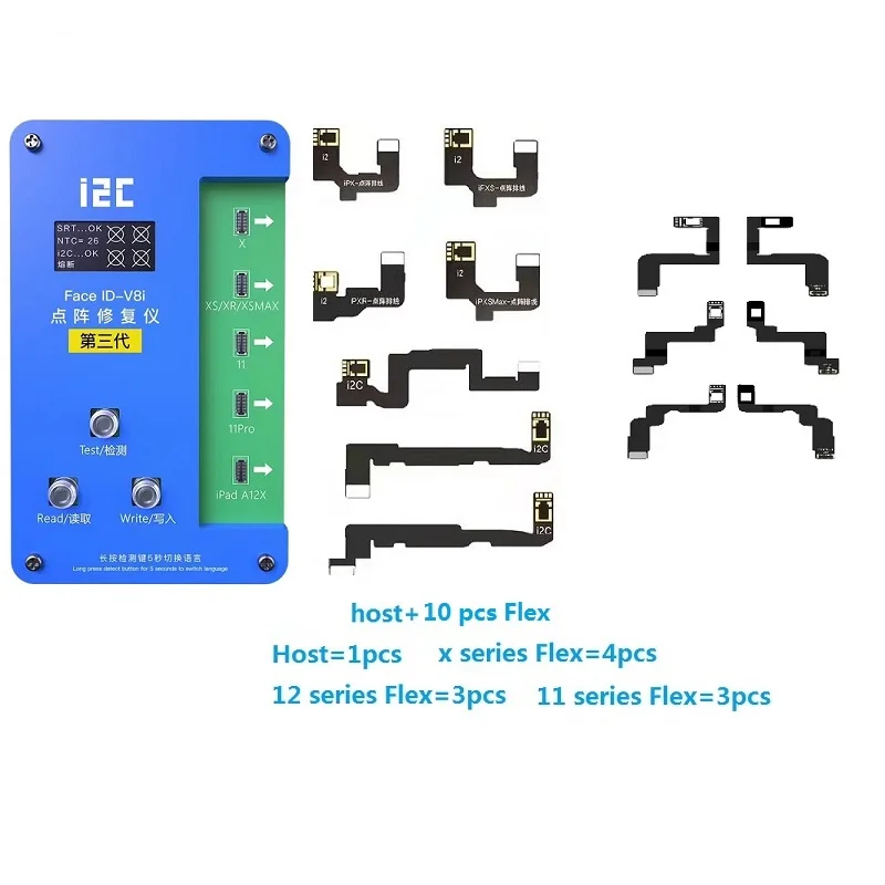 i2C Iface ID V8 Programmer Fix iPhone Face ID Working For iPhone X-12Pro Max Face ID Repair Tool Replace JC Dot Matrix Cable
i2C Iface ID V8 Programmer Fix iPhone Face ID Working For iPhone X-12Pro Max Face ID Repair Tool Replace JC Dot Matrix Cable