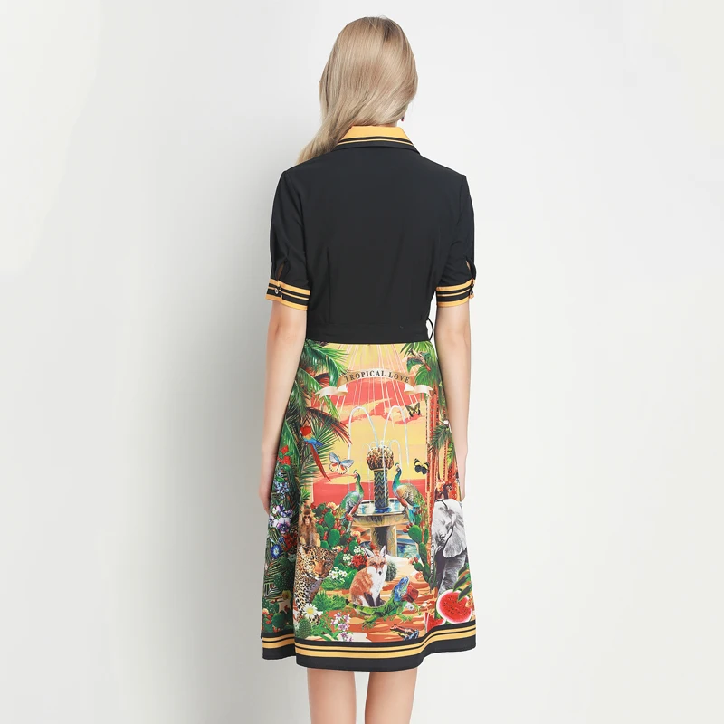 VERDEJULIAY 2020 Fashion Runway Casual Summer Dress Women's Short Sleeve Elegant Belt Floral Print Midi A Line Holiday Dress
VERDEJULIAY 2020 Fashion Runway Casual Summer Dress Women's Short Sleeve Elegant Belt Floral Print Midi A Line Holiday Dress