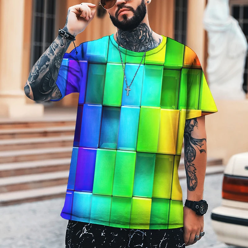 KYCK Brand Men's T-shirt Universe Color Square Rhythm Keyboard Street Harajuku Clothing Trendy Fashion O-neck Top 9XL
KYCK Brand Men's T-shirt Universe Color Square Rhythm Keyboard Street Harajuku Clothing Trendy Fashion O-neck Top 9XL