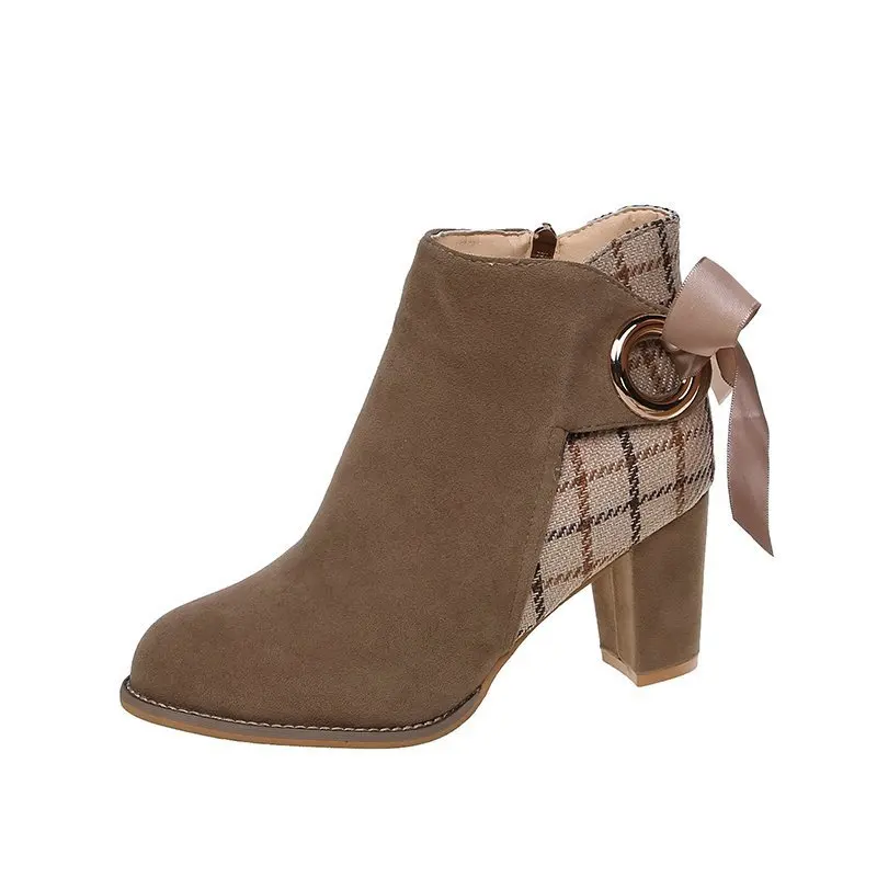 Women's boots autumn and winter Martin boots plus velvet pointed thick heel short boots bow high heel ankle boots 2020 new
Women's boots autumn and winter Martin boots plus velvet pointed thick heel short boots bow high heel ankle boots 2020 new