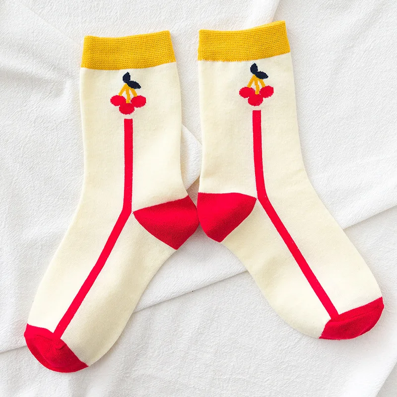 Autumn and Winter Socks Women's Middle Socks Ins Tide Lovely Cherry Pure Cotton Socks Korean Edition Student Socks Cartoon Socks
Autumn and Winter Socks Women's Middle Socks Ins Tide Lovely Cherry Pure Cotton Socks Korean Edition Student Socks Cartoon Socks