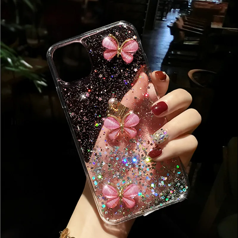3D Bling Glitter Pearl Butterfly Soft Phone Case For IPhone 11 Pro Max XR X 6S 7 8 Plus Cover For Samsung Note20Plus S20Plus S20
3D Bling Glitter Pearl Butterfly Soft Phone Case For IPhone 11 Pro Max XR X 6S 7 8 Plus Cover For Samsung Note20Plus S20Plus S20