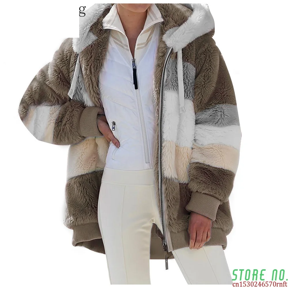 Winter Warm Teddy Coat Outwear Ladies Hooded Plush Jacket Women Thick Fluffy Hairy Fake Fur Clothes Plus Size Zipper Overcoat
Winter Warm Teddy Coat Outwear Ladies Hooded Plush Jacket Women Thick Fluffy Hairy Fake Fur Clothes Plus Size Zipper Overcoat