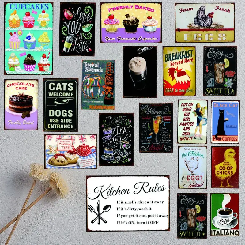 Tea Time Plaques Metal Vintage Food Tin Signs Shabby Chic Wall Cafe Kitchen Restaurant Retro Home Craft Decor DU-2124
Tea Time Plaques Metal Vintage Food Tin Signs Shabby Chic Wall Cafe Kitchen Restaurant Retro Home Craft Decor DU-2124