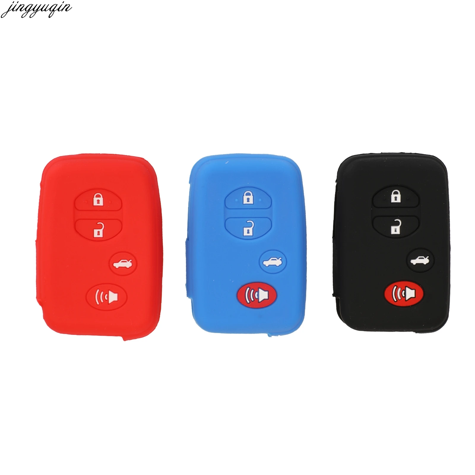 jingyuqin 4 Buttons Remote Silicone Smart Key Case Shell Cover For Toyota Land Cruiser Prado 150 Camry Prius Crown Holder
jingyuqin 4 Buttons Remote Silicone Smart Key Case Shell Cover For Toyota Land Cruiser Prado 150 Camry Prius Crown Holder