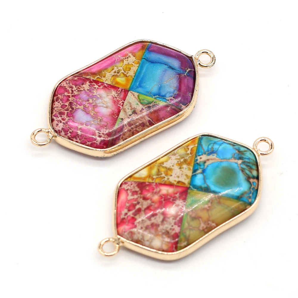 Natural Gem Emperor Stone Geometric Shape Gilt Edge Connector Handmade Crafts DIY Charm Necklace Jewelry Accessories Gift Making
Natural Gem Emperor Stone Geometric Shape Gilt Edge Connector Handmade Crafts DIY Charm Necklace Jewelry Accessories Gift Making