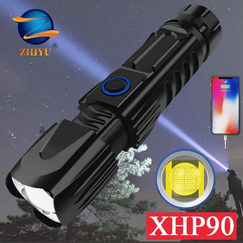 Тактический светодиодный фонарик ZHIYU XHP90, Перезаряжаемый USB фонарь с увеличением и внешним аккумулятором, фонари с нижним наконечником для а...
Тактический светодиодный фонарик ZHIYU XHP90, Перезаряжаемый USB фонарь с увеличением и внешним аккумулятором, фонари с нижним наконечником для а...
