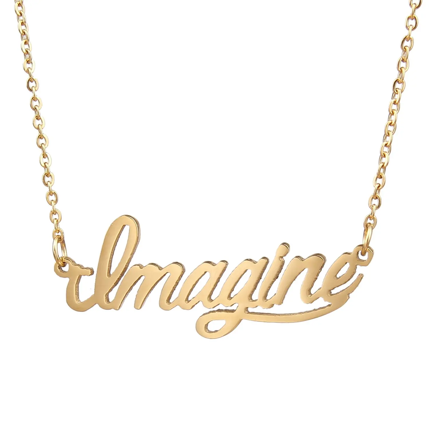 Custom Stainless Steel Lette Style Personalized Necklace Gold Color Name Necklace Customized Chains Necklaces Gifts Jewelry 
Custom Stainless Steel Lette Style Personalized Necklace Gold Color Name Necklace Customized Chains Necklaces Gifts Jewelry