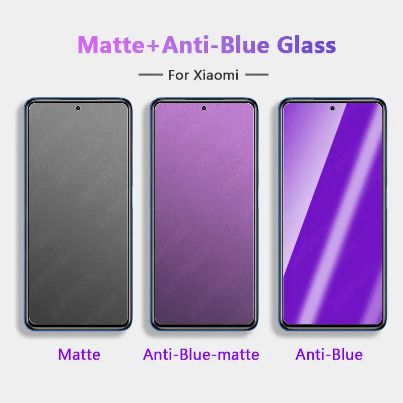 Anti-Blue Frosted Tempered Glass for Xiaomi Mi Redmi Note 10 9 9S Pro 9T 10T 9A Poco M3 F3 X3 NFC UV Matte Screen Protector Film 
Anti-Blue Frosted Tempered Glass for Xiaomi Mi Redmi Note 10 9 9S Pro 9T 10T 9A Poco M3 F3 X3 NFC UV Matte Screen Protector Film