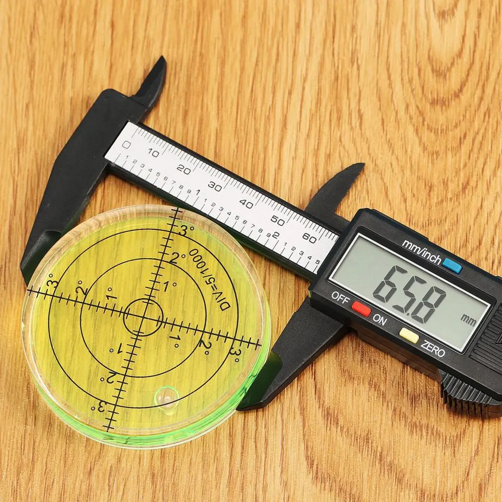 Large Universal 60*12mm Spirit Bubble level Degree Mark Surface Circular Level Bubble for Measuring Tool Green Color
Large Universal 60*12mm Spirit Bubble level Degree Mark Surface Circular Level Bubble for Measuring Tool Green Color