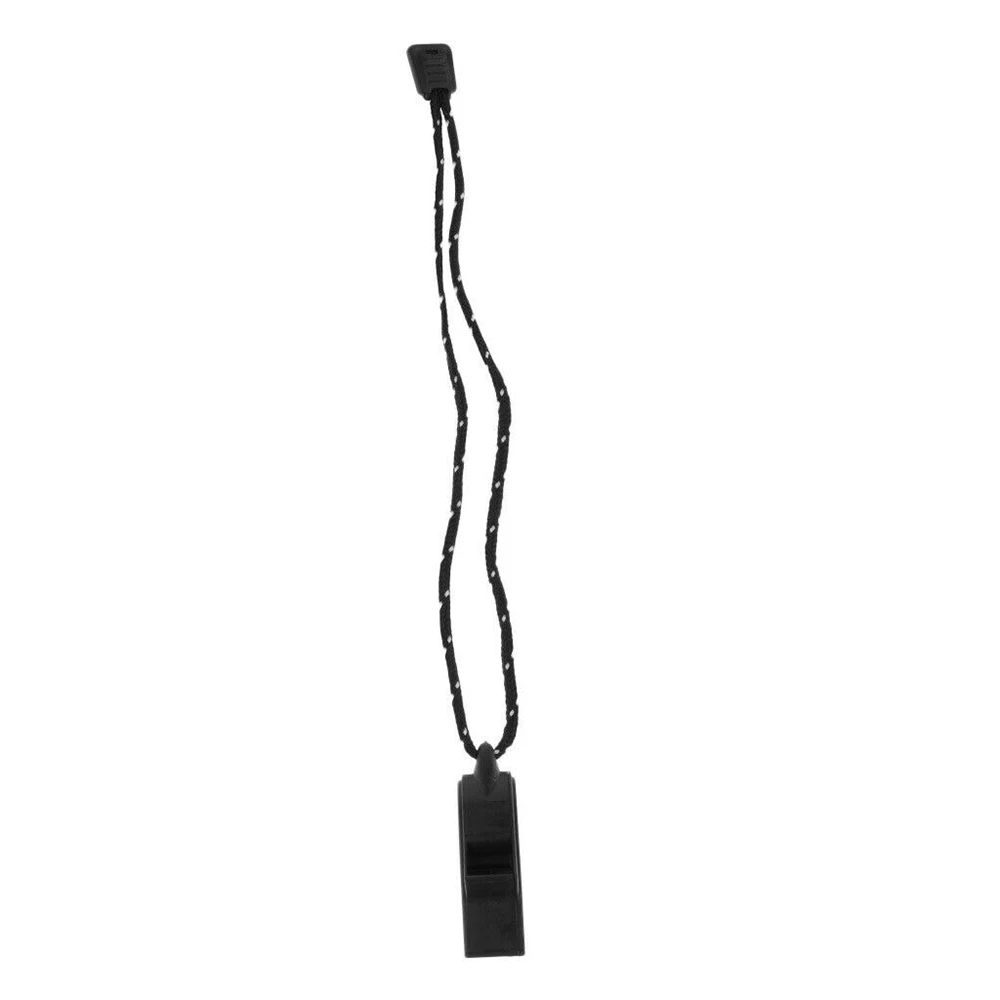 10Pcs Match Whistle Plastic Outdoor High Decibel Camping Emergency Whistle with Lanyard