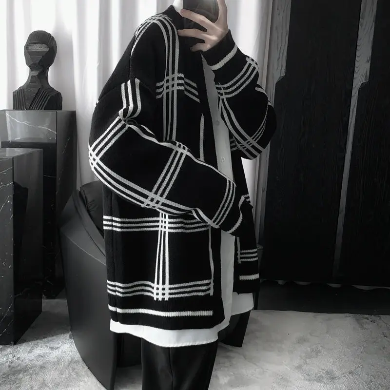 2021Jacket Men's Casual Long-Sleeved Loose Fashion Cool Knitted Cardigan Autumn and Winter Sweater
2021Jacket Men's Casual Long-Sleeved Loose Fashion Cool Knitted Cardigan Autumn and Winter Sweater