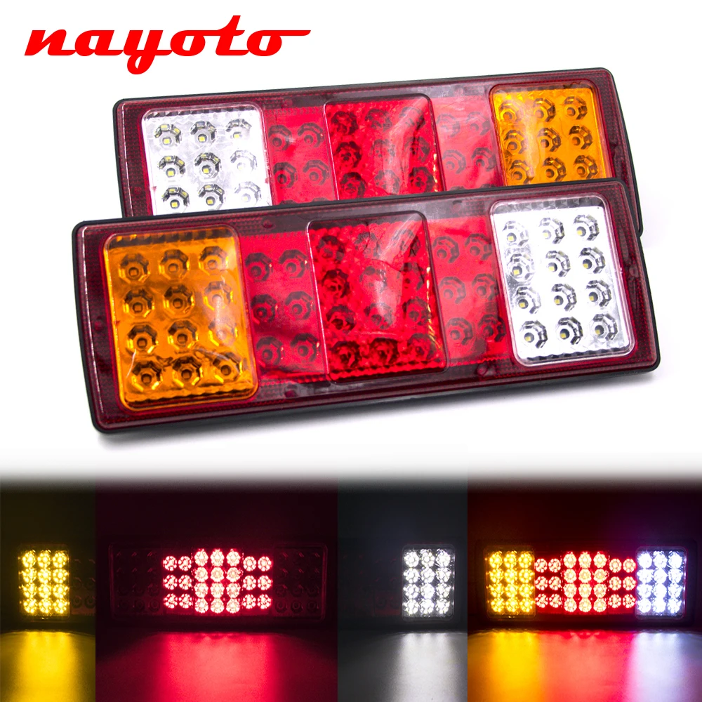 2pcs 24V 48 LED Car Trailer Truck Tail Light Stop Rear Brake Reversing Turn Signal Indicator Lamp Lorry Caravans Bus Van Camper
2pcs 24V 48 LED Car Trailer Truck Tail Light Stop Rear Brake Reversing Turn Signal Indicator Lamp Lorry Caravans Bus Van Camper