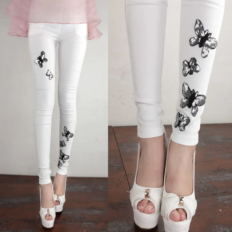 2020 Spring and Autumn New Fashion Sequined Butterfly Wear White Pants Large Size Elastic Slimming Leggings Women Clothing
2020 Spring and Autumn New Fashion Sequined Butterfly Wear White Pants Large Size Elastic Slimming Leggings Women Clothing