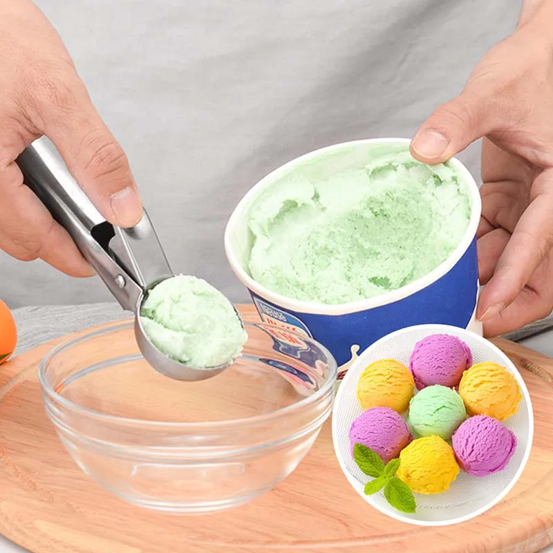 Stainless Steel Ice Cream Scoop Ice Ball Maker Frozen Yogurt Cookie Dough Meat Balls Ice Cream Spoon Tools Watermelon Spoon 1pc
Stainless Steel Ice Cream Scoop Ice Ball Maker Frozen Yogurt Cookie Dough Meat Balls Ice Cream Spoon Tools Watermelon Spoon 1pc