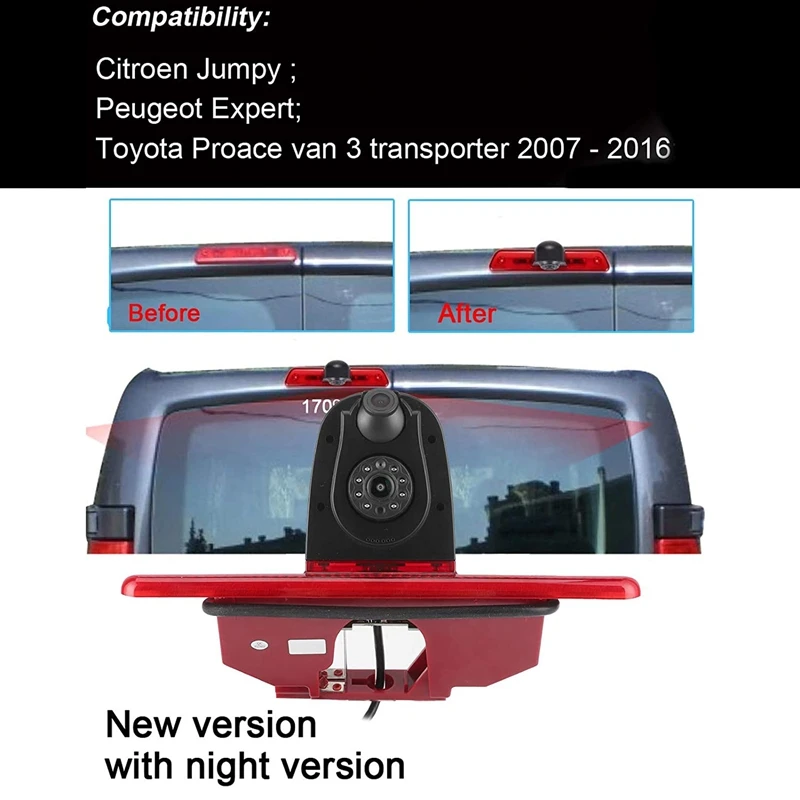 Car Brake Light Rear View Reverse Backup Dual Camera for Peugeot Expert Fiat Scudo Citroen Jumpy Toyota Proace 2007-2016
Car Brake Light Rear View Reverse Backup Dual Camera for Peugeot Expert Fiat Scudo Citroen Jumpy Toyota Proace 2007-2016