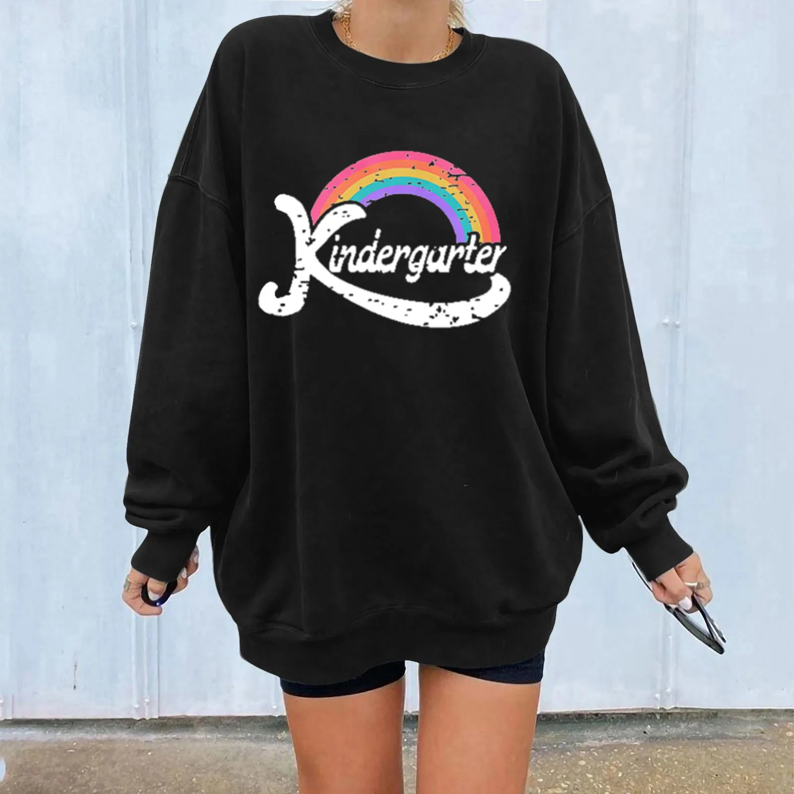 Женская толстовка с капюшоном и надписью, с длинным рукавом 
Женская толстовка с капюшоном и надписью, с длинным рукавом