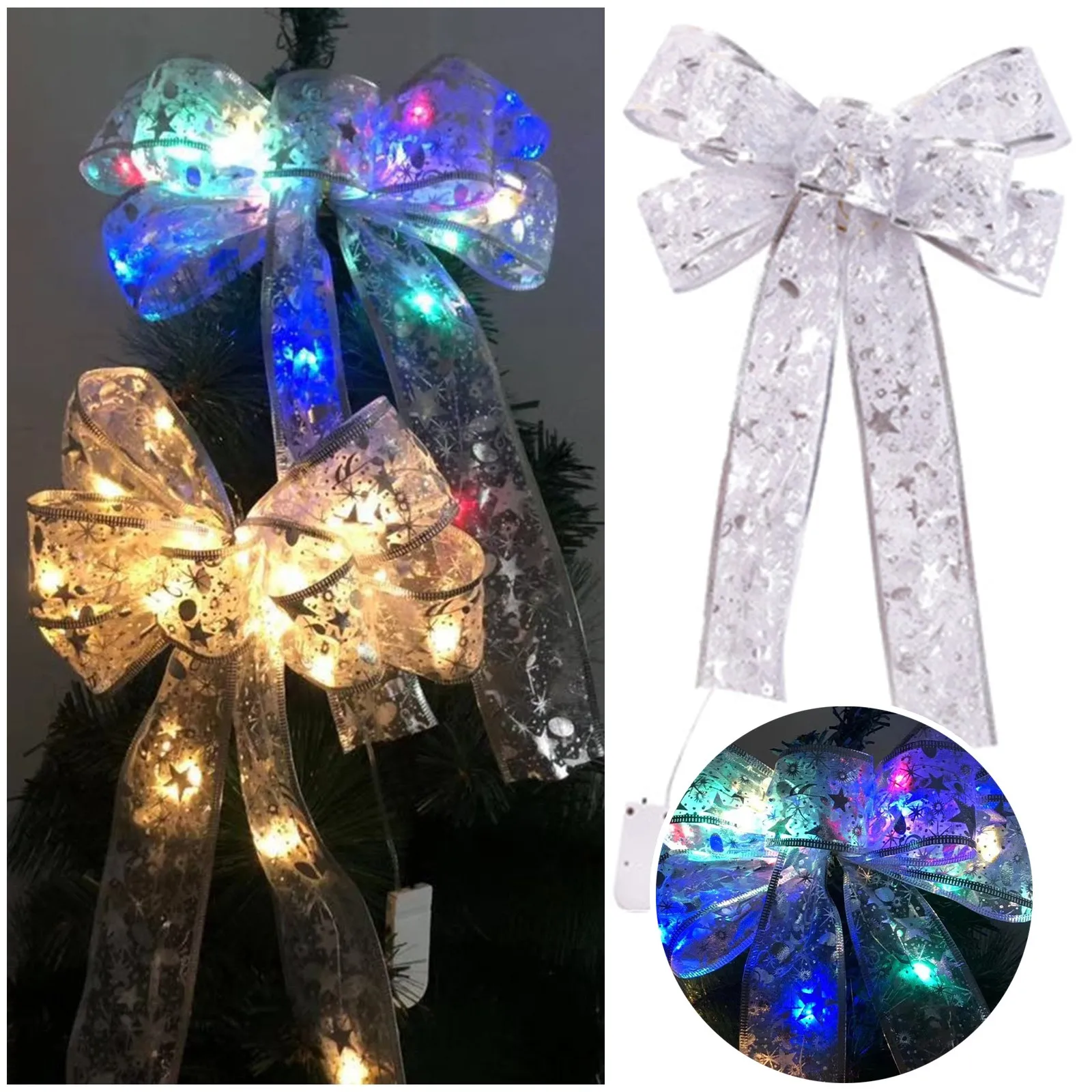 LED Christmas Tree Ornaments Ribbon Bows For Home Christmas Tree Wreaths Decoration New Year Party Xmas Tree Home Decor
LED Christmas Tree Ornaments Ribbon Bows For Home Christmas Tree Wreaths Decoration New Year Party Xmas Tree Home Decor