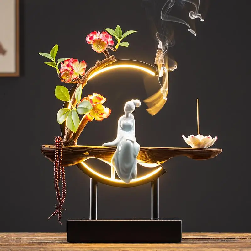 Ladies Ceramic Waterfall Backflow Incense Burner Incense Stick Holder Buddha Handmade Flower Censer Home Creative Decoration
Ladies Ceramic Waterfall Backflow Incense Burner Incense Stick Holder Buddha Handmade Flower Censer Home Creative Decoration