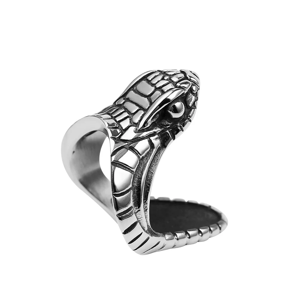 New Exaggerated Cobra Head Shape Ring Men's Ring Fashion Metal Scary Animal Ring Accessories Party Jewelry
New Exaggerated Cobra Head Shape Ring Men's Ring Fashion Metal Scary Animal Ring Accessories Party Jewelry