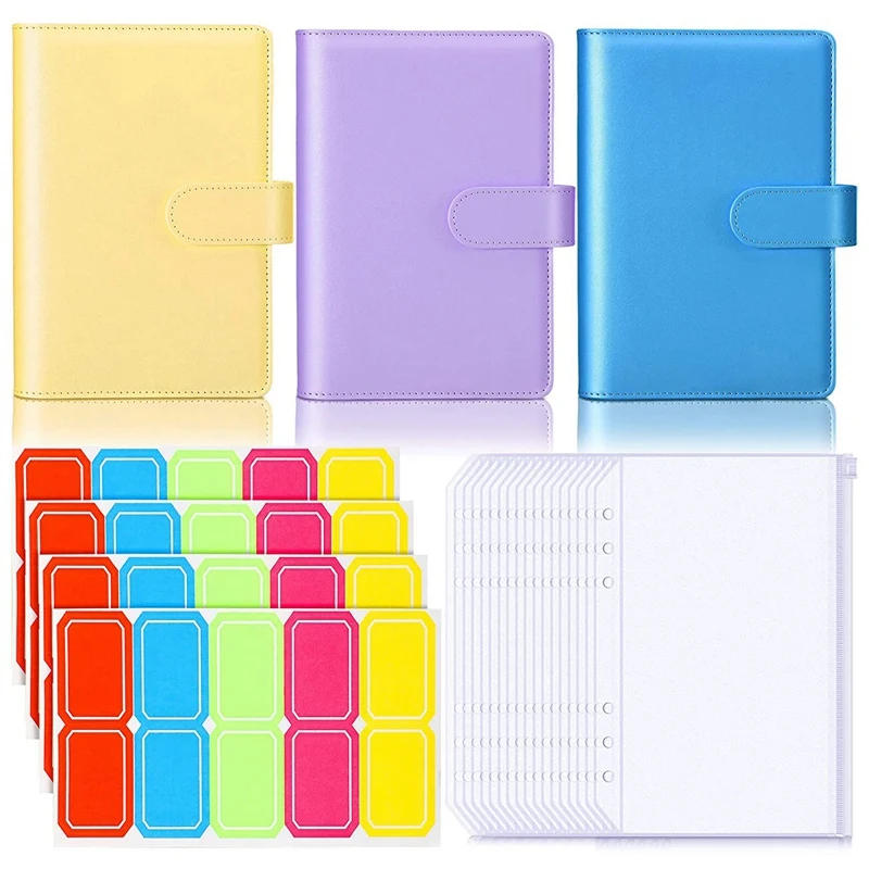 A6 Binder Pocket Loose Leaf Bag,A6 PU Notebook Binder Personal Planner Binder Cover for A6 Filler Paper with Label
A6 Binder Pocket Loose Leaf Bag,A6 PU Notebook Binder Personal Planner Binder Cover for A6 Filler Paper with Label