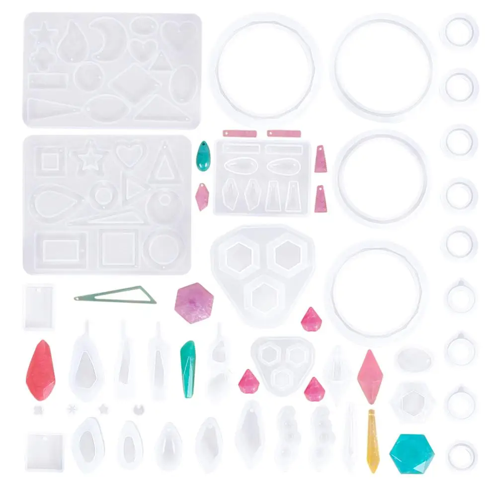 39Pcs Earring Pendant Making Silicone Molds Set DIY Bracelet Necklace Jewelry Resin Molds Kit
39Pcs Earring Pendant Making Silicone Molds Set DIY Bracelet Necklace Jewelry Resin Molds Kit