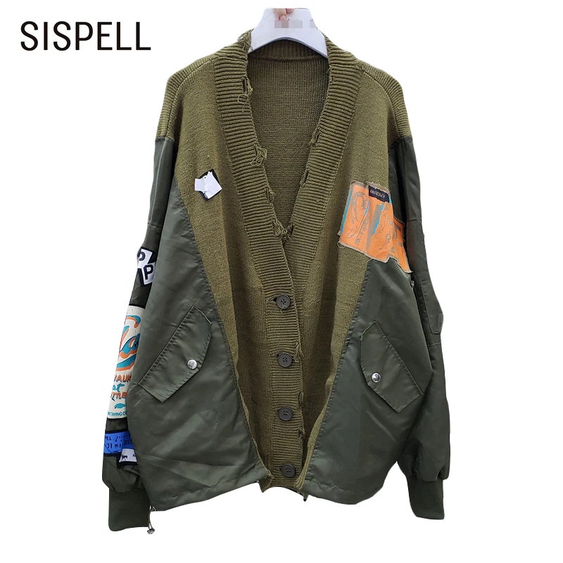 Женское лоскутное пальто SISPELL с V-образным вырезом и длинным рукавом, свободное повседневное пальто с высокой талией, 2021
Женское лоскутное пальто SISPELL с V-образным вырезом и длинным рукавом, свободное повседневное пальто с высокой талией, 2021