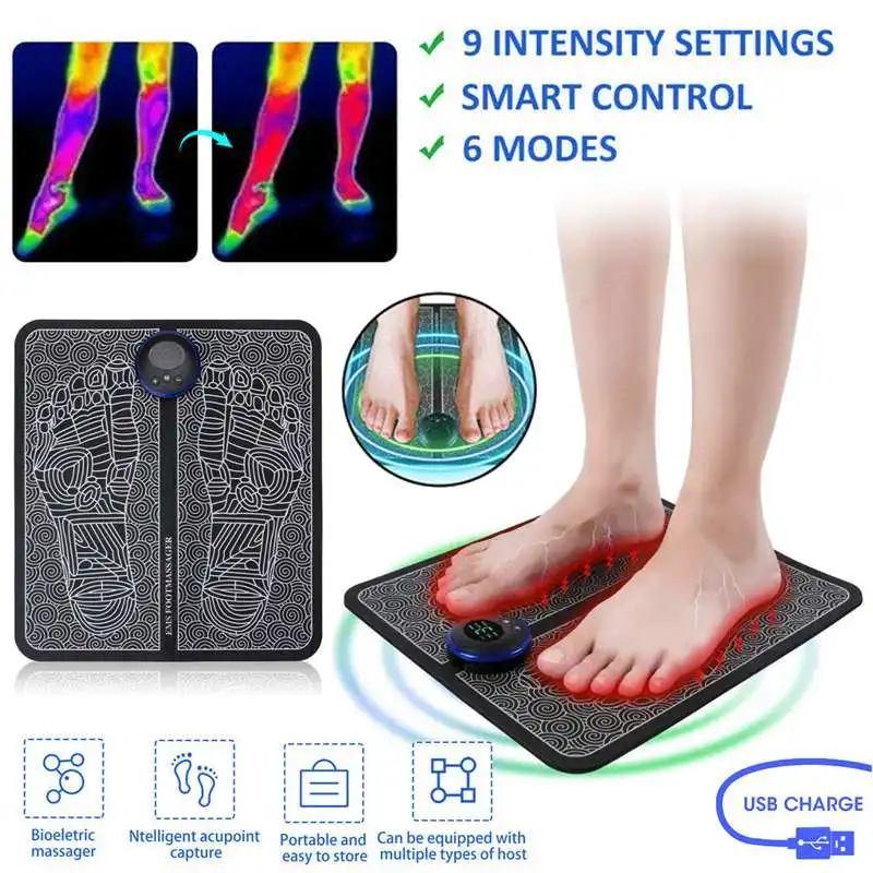 EMS Foot Massage Electric Intelligent Pulse Acupuncture USB Digital Display Improve Blood Circulation Relieve Ache Pain Massager
EMS Foot Massage Electric Intelligent Pulse Acupuncture USB Digital Display Improve Blood Circulation Relieve Ache Pain Massager