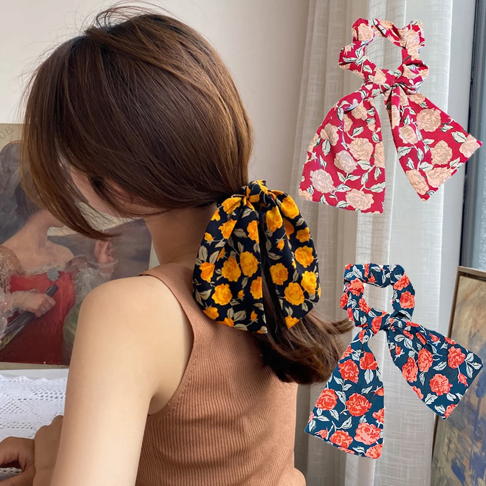 New Women Vintage Scrunchies Print Bow Knot Elastic Hair Bands Tie Headband Scarf Rubber Girls Fashion Ponytail Hair Accessories
New Women Vintage Scrunchies Print Bow Knot Elastic Hair Bands Tie Headband Scarf Rubber Girls Fashion Ponytail Hair Accessories