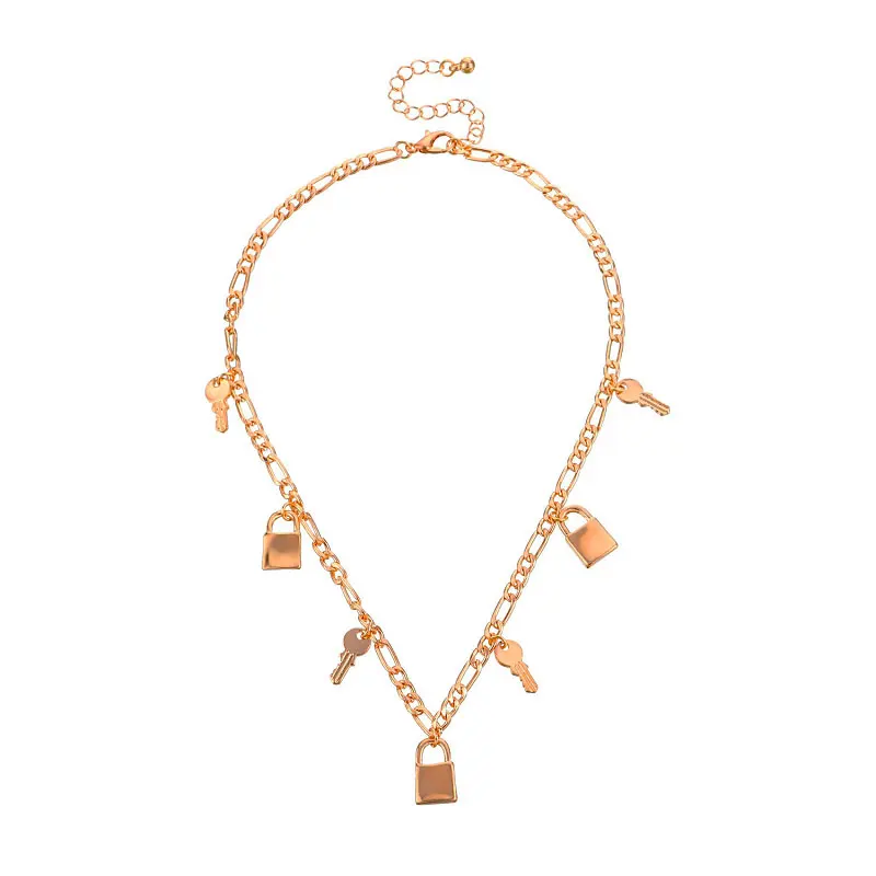 Fashion Trend Padlock Key Pendant Female Necklace For Women Link Chain Wedding Fine Jewelry Gift
Fashion Trend Padlock Key Pendant Female Necklace For Women Link Chain Wedding Fine Jewelry Gift
