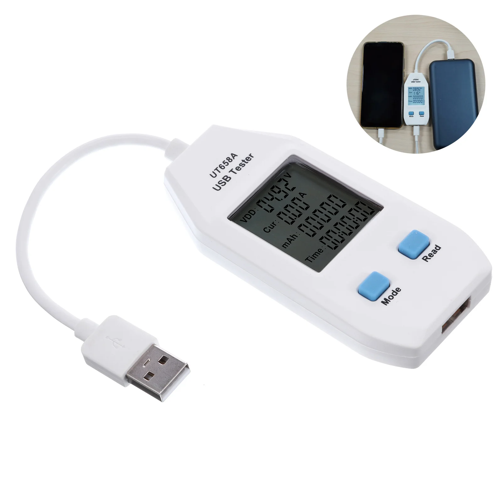 UNI-T UT658 USB Tester with Data Transfer Digital Voltmeter Ammeter Voltage Current Amperemeter Capacity Meter for Phone Tablet
UNI-T UT658 USB Tester with Data Transfer Digital Voltmeter Ammeter Voltage Current Amperemeter Capacity Meter for Phone Tablet