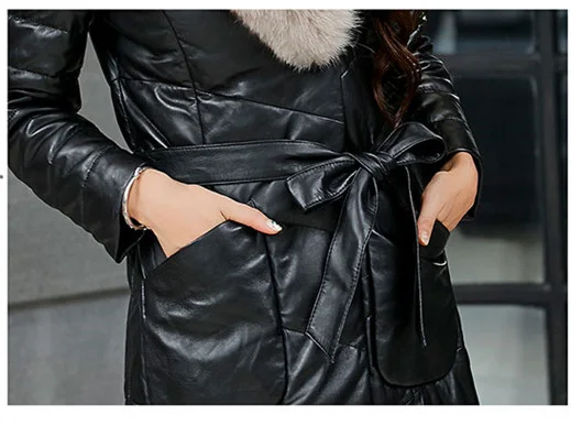 Leather Women's Jacket Winter 2020 Warm Down Cotton Faux Fox Fur Collar Leather Jackets Long Plus Size Faux Leather Jacket
Leather Women's Jacket Winter 2020 Warm Down Cotton Faux Fox Fur Collar Leather Jackets Long Plus Size Faux Leather Jacket