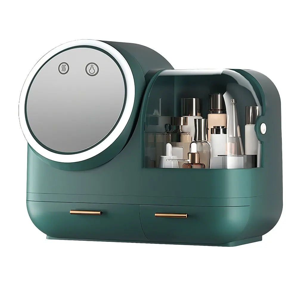 Cosmetic Storage Box Nordic LED Mirror Makeup Storage Box Household Drawer Lipstick Brush Holder Jewelry Holder 
Cosmetic Storage Box Nordic LED Mirror Makeup Storage Box Household Drawer Lipstick Brush Holder Jewelry Holder