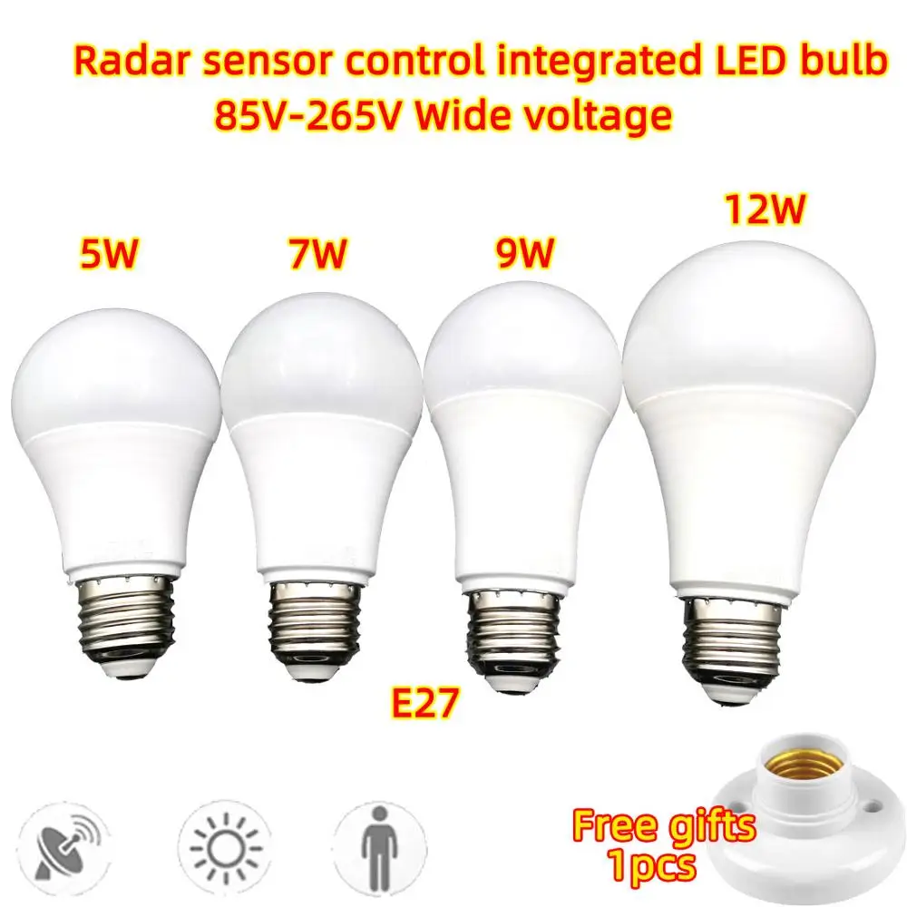 Radar Motion Sensor Light Bulb E27 LED Lamp Auto Smart Infrared Body Induction Bulb Energy Saving For Garden Hallway Corridor 
Radar Motion Sensor Light Bulb E27 LED Lamp Auto Smart Infrared Body Induction Bulb Energy Saving For Garden Hallway Corridor