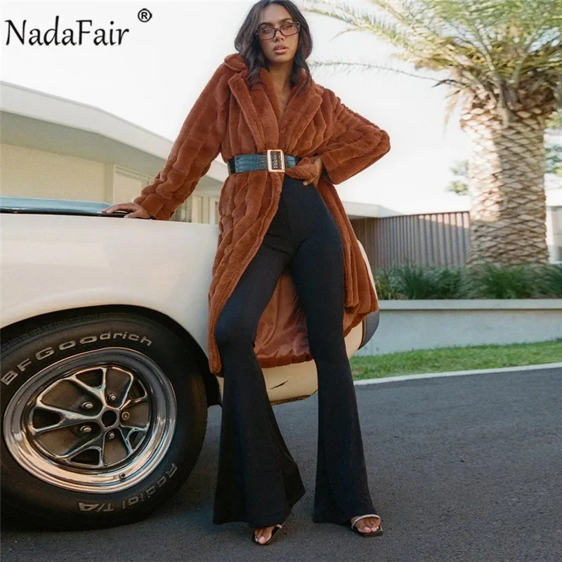 Nadafair 2021 штаны винтажные с высокой талией обтягивающие Клубные наряды вечерние